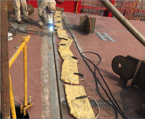 船板平焊缝预热